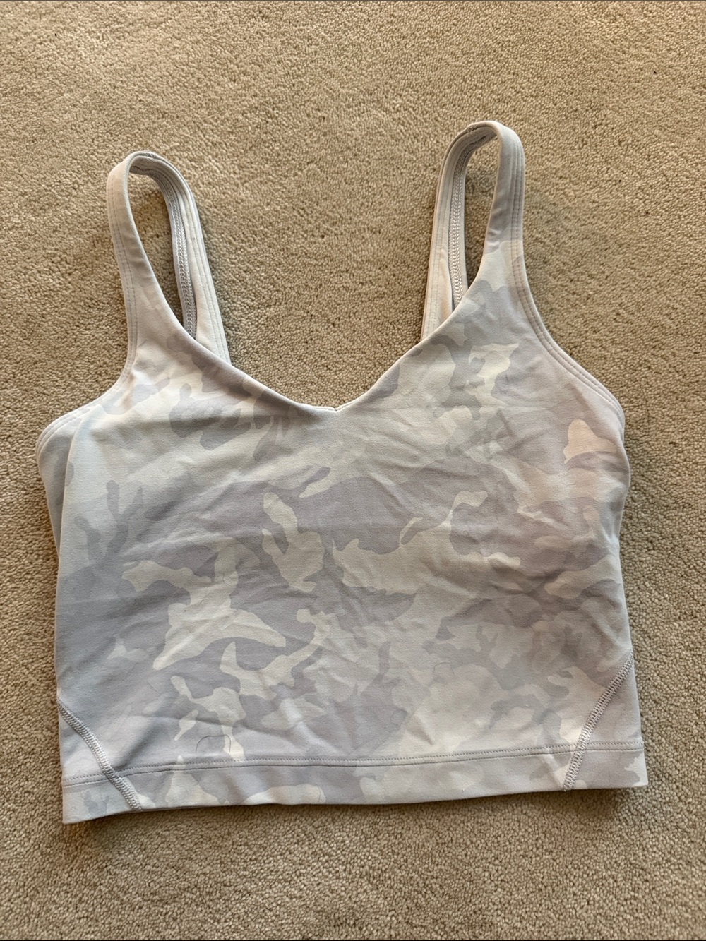 lululemon athletica pale gray camouflage align tank